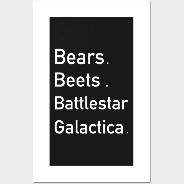 bears beat battlestar galactica shirt Wall Art by yellowpinko